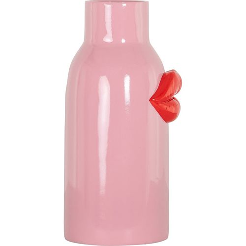 Vase Décoratif Rose Lèvres Rouges En Polyresine Design Moderne