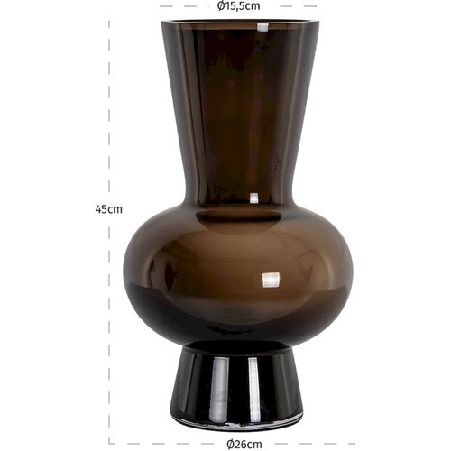 Vase Décoratif En Verre Brun Design Contemporain Élégant