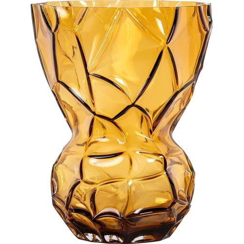 Vase En Verre Ambré Élégant Pour Une Touche Chaleureuse