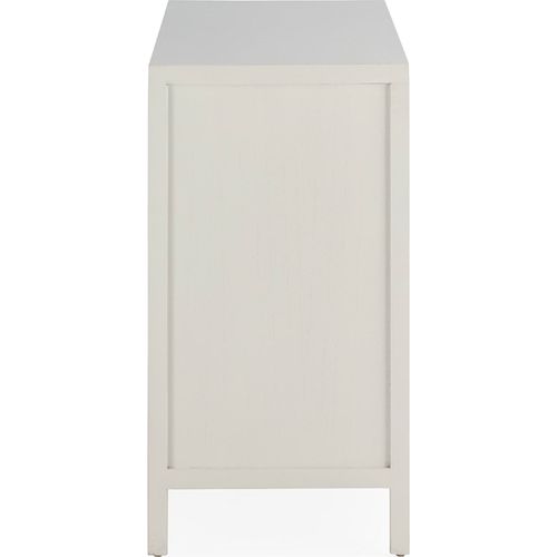 Buffet Bois De Cèdre Et Rotin Blanc Naturel Raffiné