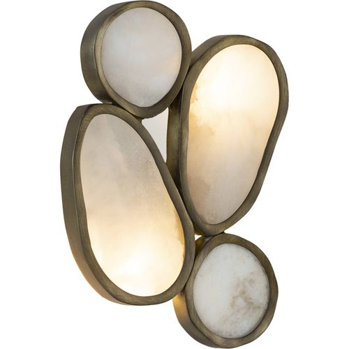 Applique Murale Albâtre Et Laiton Vieilli Élégance Intemporelle