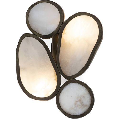 Applique Murale Albâtre Et Laiton Vieilli Élégance Intemporelle