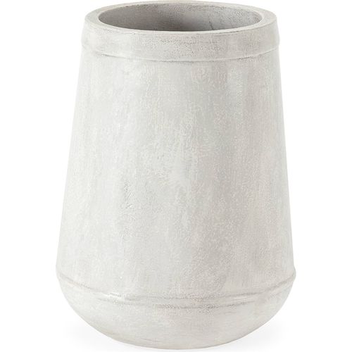 Cache Pot Blanc Terrazzo En Fibres Ciment Style Contemporain