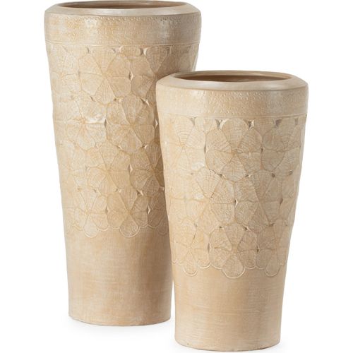 Cache Pot En Terre Cuite Crème Lavante Finition Artisanale Élégante