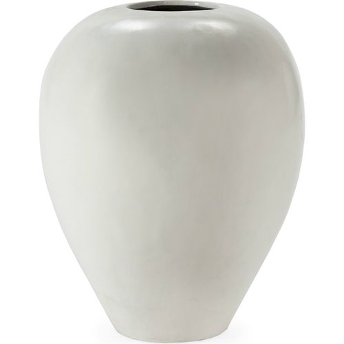 Cache Pot Blanc En Fibres Ciment Finition Brillante Design Épuré