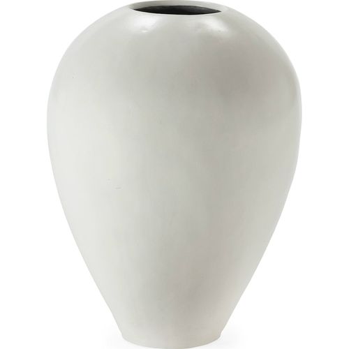 Cache Pot Blanc En Fibres Ciment Style Contemporain Pour Terrasse