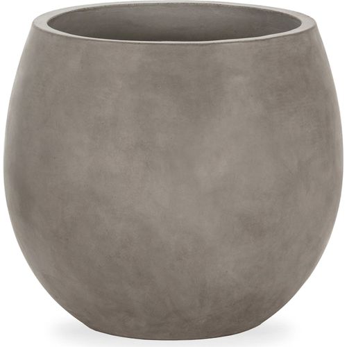 Cache Pot Gris Anthracite En Ciment Avec Drainage Optimal