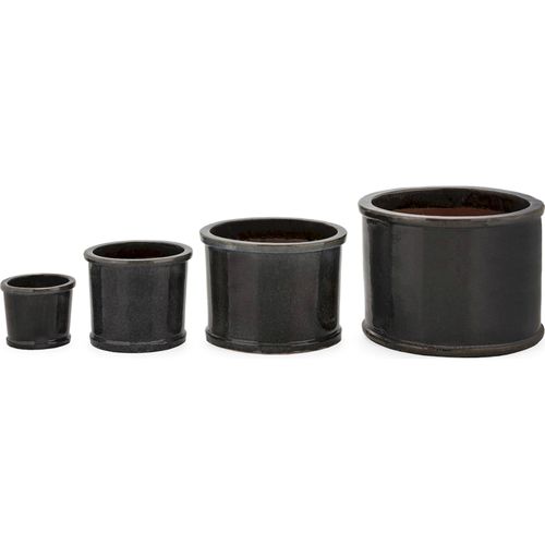 Cache Pot En Grès Gris Déchu Effet Contemporain Et Drainage Optimal