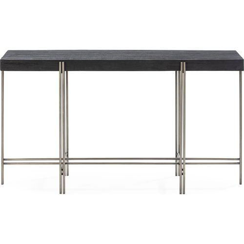 Console Design Bois Métal Noir Nickel Élégance Contemporaine