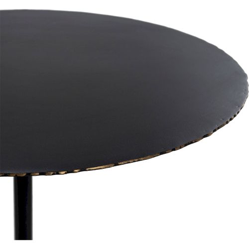 Table à Café Élégante En Métal Noir Et Marbre Doré Raffiné