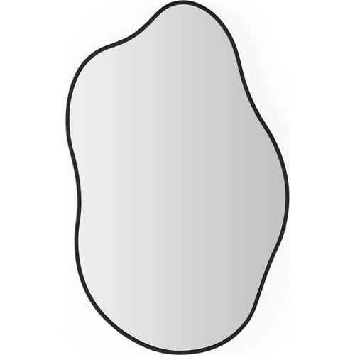 Miroir Mural Noir Forme Organique Métal Moderne Élégant