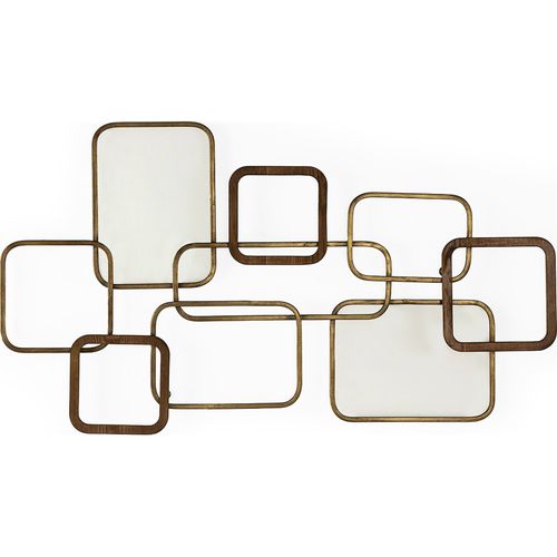 Sculpture Murale Métal Bois Doré Antique Et Blanc Design Moderne