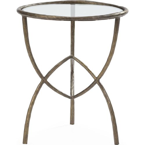 Table D'appoint Verre Et Métal Doré Antique Élégance Intemporelle