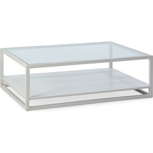 Table Basse Verre Et Bois De Cèdre Gris Voilé Design Moderne