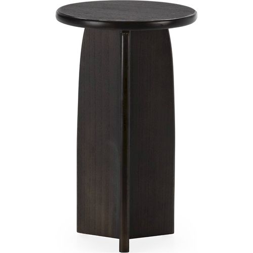 Table D Appoint Noire En Bois Design Élégant Pour Salon Moderne