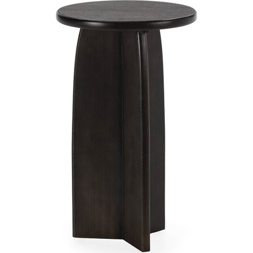 Table D Appoint Noire En Bois Design Élégant Pour Salon Moderne