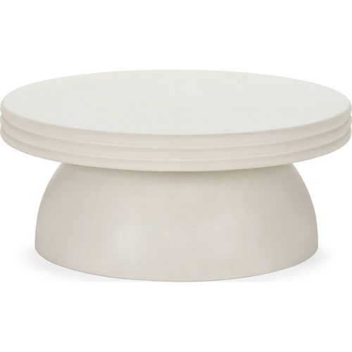 Table Basse Blanche Effet Ciment Design Contemporain Salon