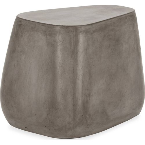 Table D'appoint En Ciment Gris Anthracite Effet Pierre Moderne