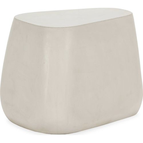 Table D'appoint Blanc En Ciment Design Contemporain