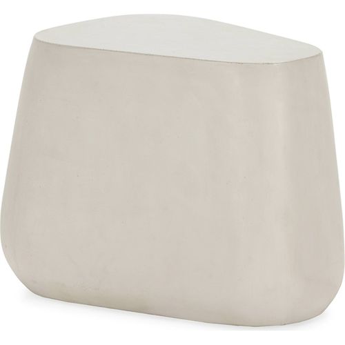 Table D'appoint Blanc En Ciment Design Contemporain