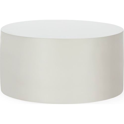 Table à Café Ronde Blanche En Fibre De Pierre Design Épuré