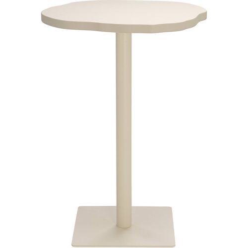 Table Haute Taupe Effet Pierre Élégance Moderne Salle à Manger