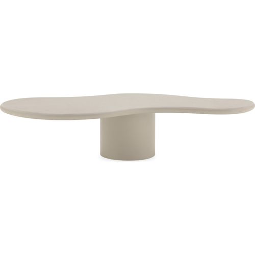 Table Basse Design Taupe Effet Pierre Forme Organique Élégante