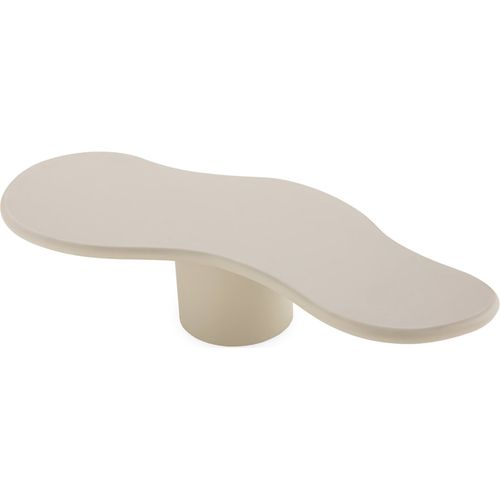 Table Basse Design Taupe Effet Pierre Forme Organique Élégante