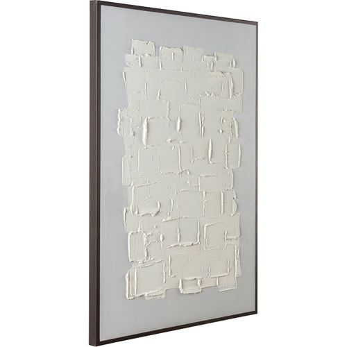 Toile Abstraite Blanc Noir Effet Relief Moderne Élégant