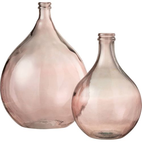 Vase En Verre Rose Saumon Élégant Pour Une Décoration Raffinée