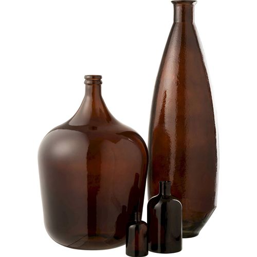 Vase Ovale En Verre Marron Pour Une Touche Décorative Élégante