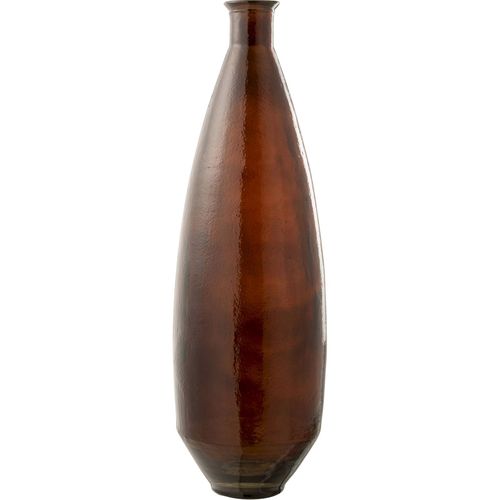 Vase Ovale En Verre Marron Pour Une Touche Décorative Élégante