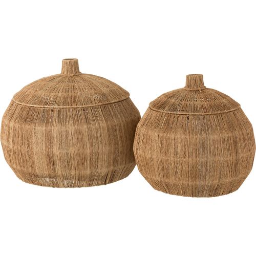 Panier Arrondi En Jute Naturel Rangement Déco Maison