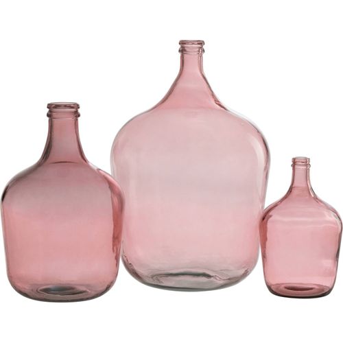 Vase Bouteille En Verre Rose Décoratif Style Terra