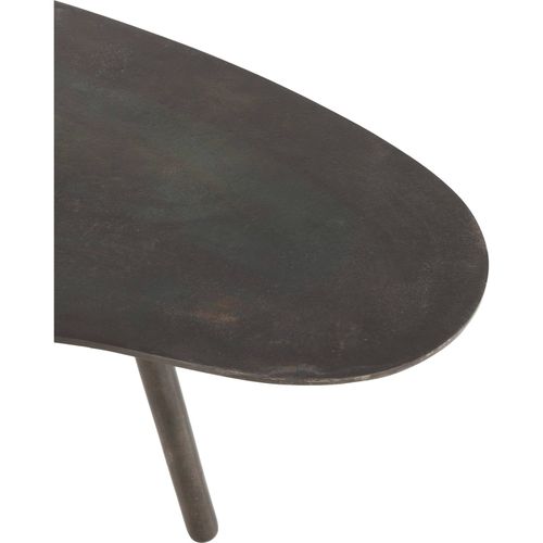 Table Basse Goutte Métal Noir Design Contemporain Pour Salon