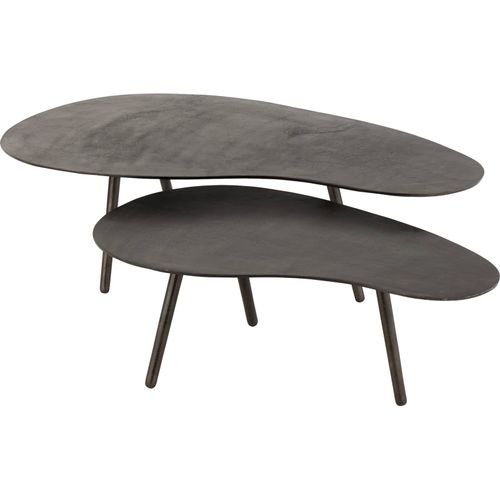 Table Basse Goutte Métal Noir Élégance Moderne Salon