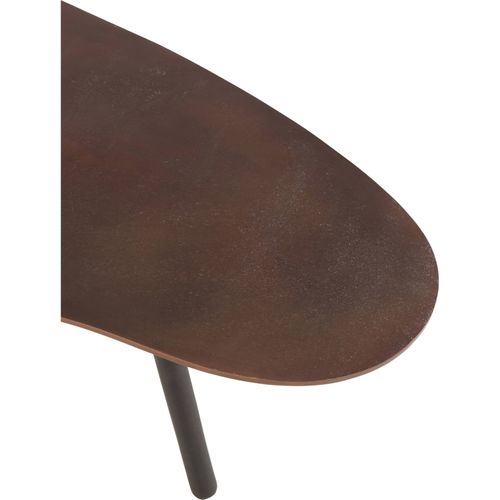 Table De Salon Goutte En Métal Marron Design Contemporain