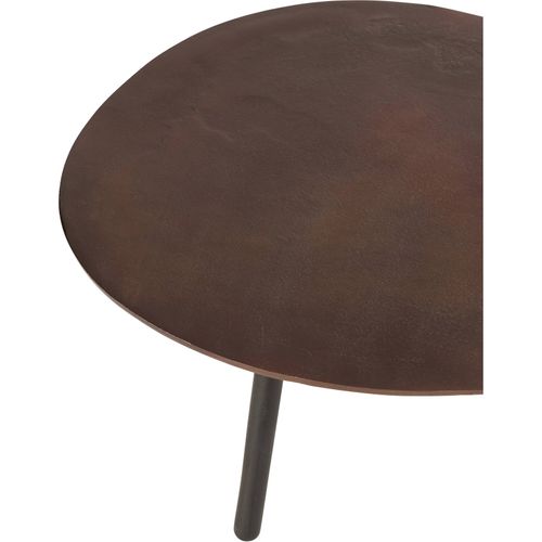 Table De Salon Goutte En Métal Marron Design Contemporain