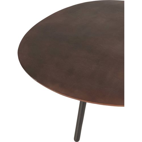 Table De Salon Goutte Marron Élégance Métal Contemporain