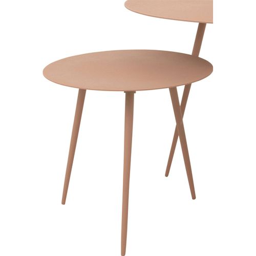 Table Gigogne Acier Rose Poudré Design Pour Salon Moderne