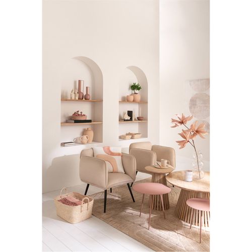 Table Gigogne Acier Rose Poudré Design Pour Salon Moderne