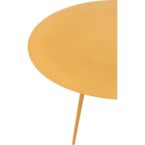 Table Gigogne Acier Ocre Élégance Jaune Design Contemporain