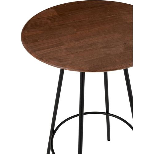 Miroir Rond Élégant Métal Et Bois Noir Design Contemporain