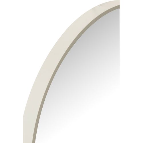 Miroir Rond Mural Blanc Design En Verre Et Métal Élégant