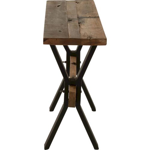 Console Bois Marron Vieilli Charme Authentique Pour Entrée Élégante