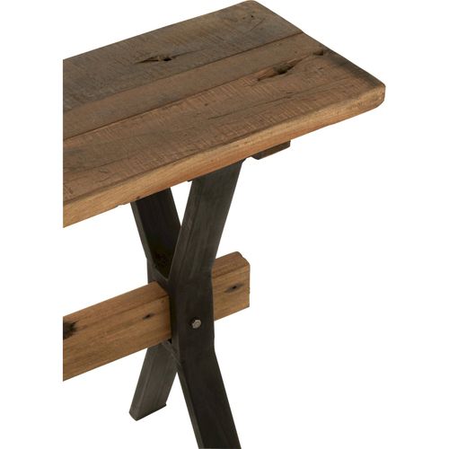 Console Bois Marron Vieilli Charme Authentique Pour Entrée Élégante