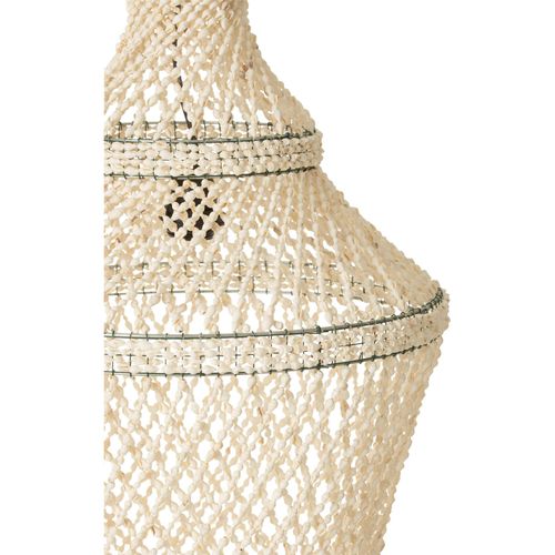 Abat-jour Suspension Naturel En Coquillages Style Bord De Mer