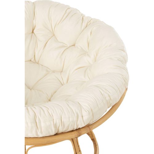 Fauteuil Rotin Naturel Avec Coussin Douillet Assise Ronde