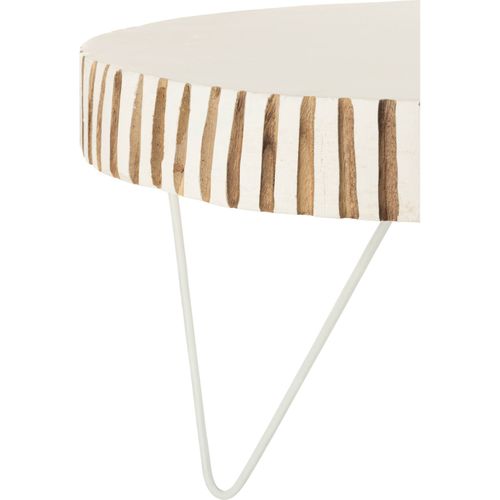 Table Basse Ying Bois Blanc Design Scandinave Et Métal Élégant