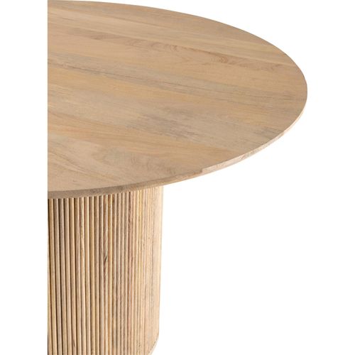 Table Ronde En Bois De Manguier Naturel Style Contemporain